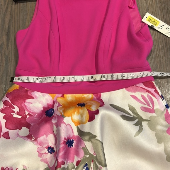 NWT Eliza J Poppy Floral Maxi Print Block Ball Gown Dress Sz 8 Formal Event - Picture 16 of 16